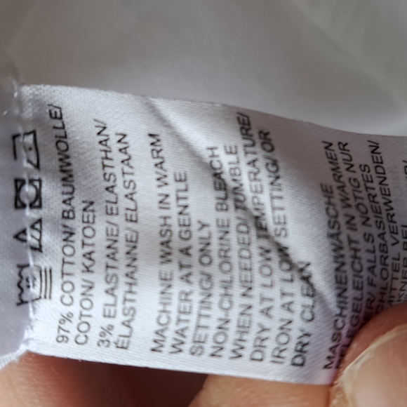 Sz M Lord & Taylor crisp cotton blouse - Picture 3 of 6